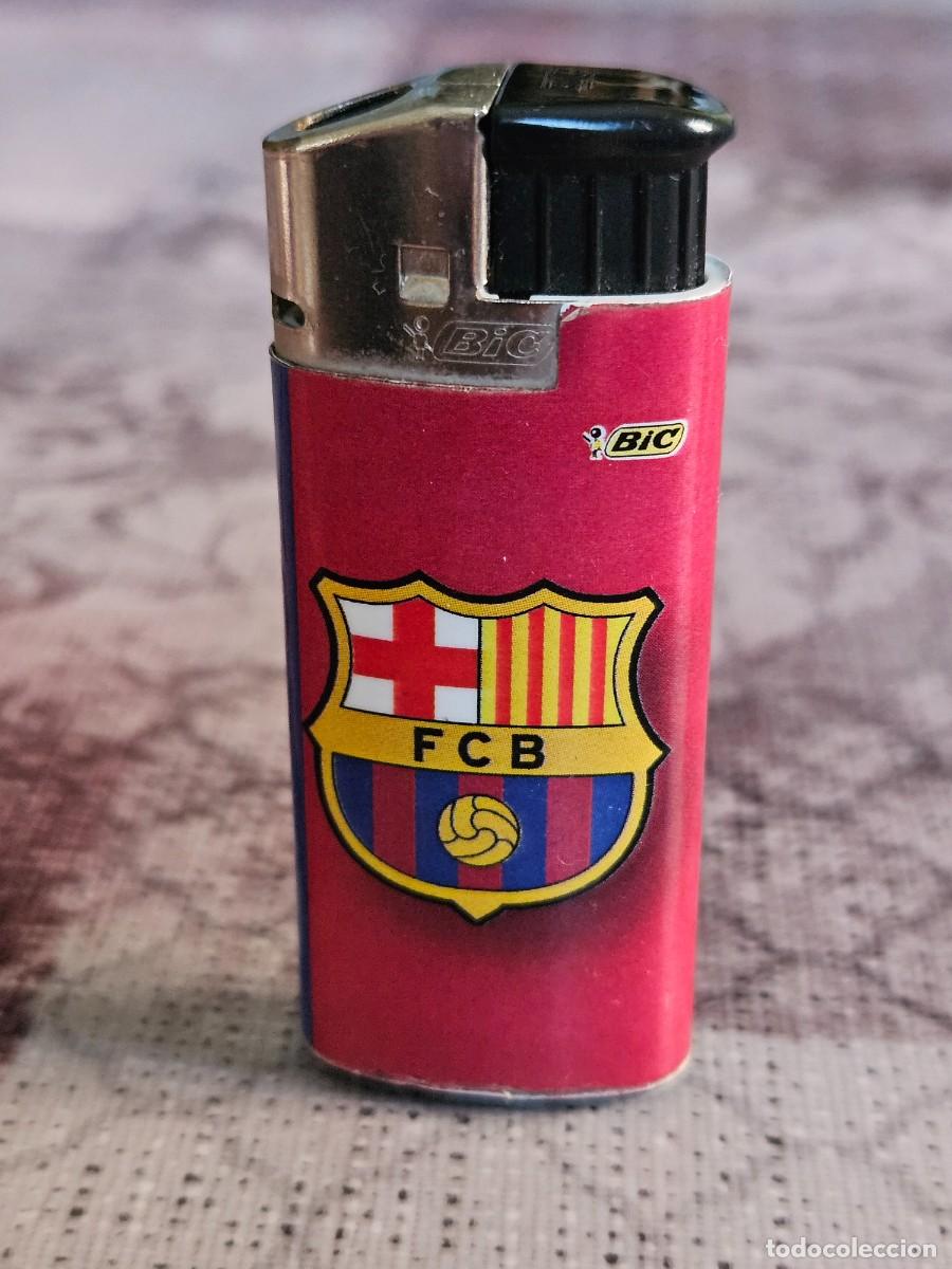 Mecheros: Mechero/ Encendedor BIC Con El Escudo Del F&uacute;tbol Club Barcelona (FCB) Funciona Bien.