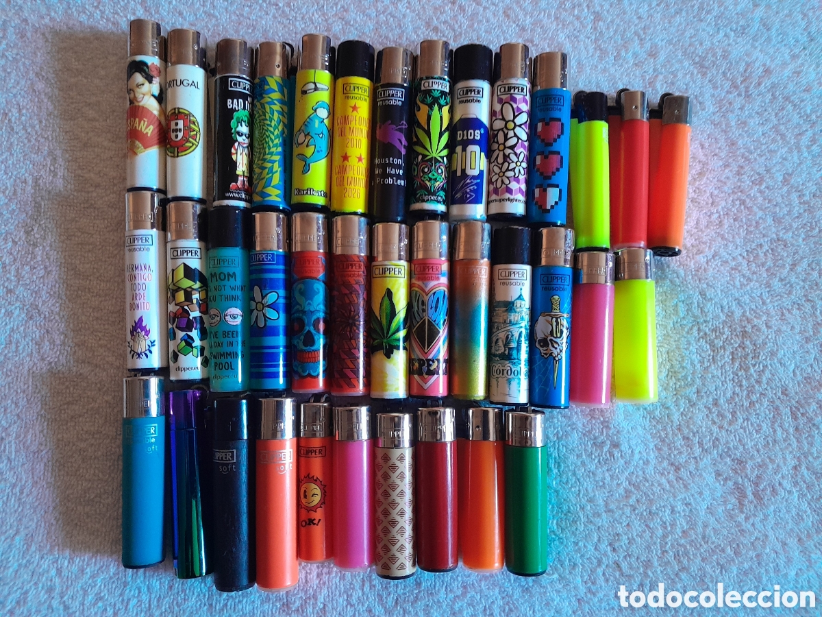 Mecheros: Colecci&oacute;n de 118 Mecheros Clipper.Para repuestos.