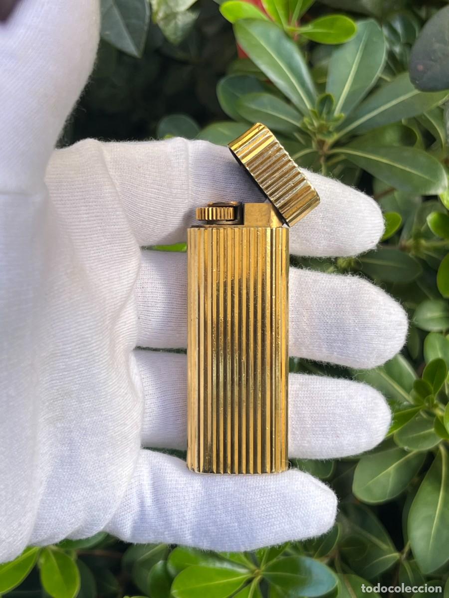 Mecheros: ENCENDEDOR CARTIER PARIS CHAPADO EN ORO ACANALADO VINTAGE