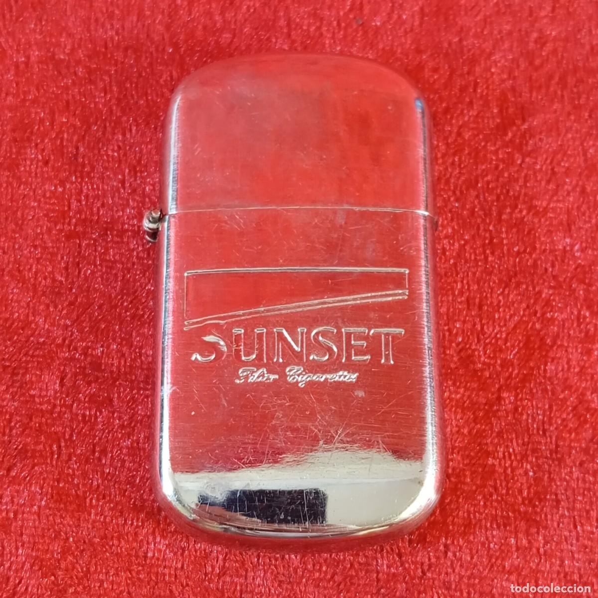 Mecheros: MECHERO VINTAGE - SUNSET, FIBER CIGARETTES - ACERO INOXIDABLE - VINTAGE - 6,5 CM DE ALTO - 08