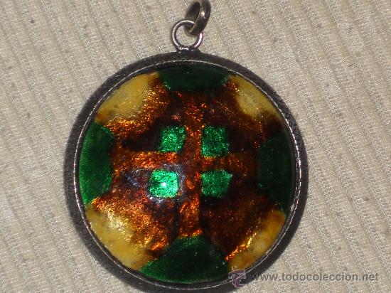 Coleccionismo de minerales: ANTIGUO  COLGANTE DE ESMALTE . - Foto 8