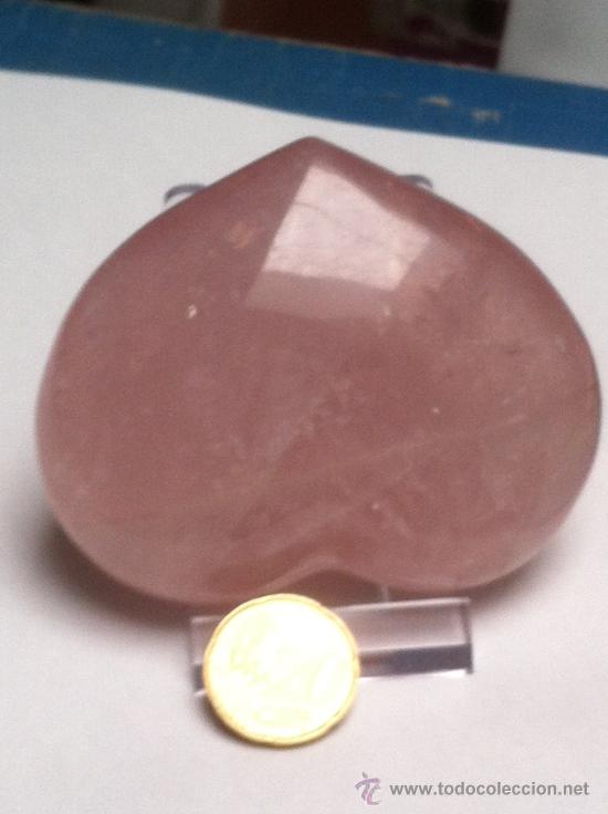 Coleccionismo de minerales: CUARZO ROSA TALLADO CORAZ&Oacute;N  MADAGASCAR - Foto 1