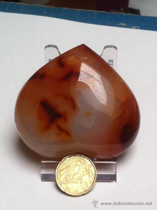 Coleccionismo de minerales: AGATA MULTI COLOR TALLA CORAZ&Oacute;N MADAGASCAR - Foto 1