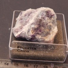 Coleccionismo de minerales: FLUORITA MORADA. Lote 142938005