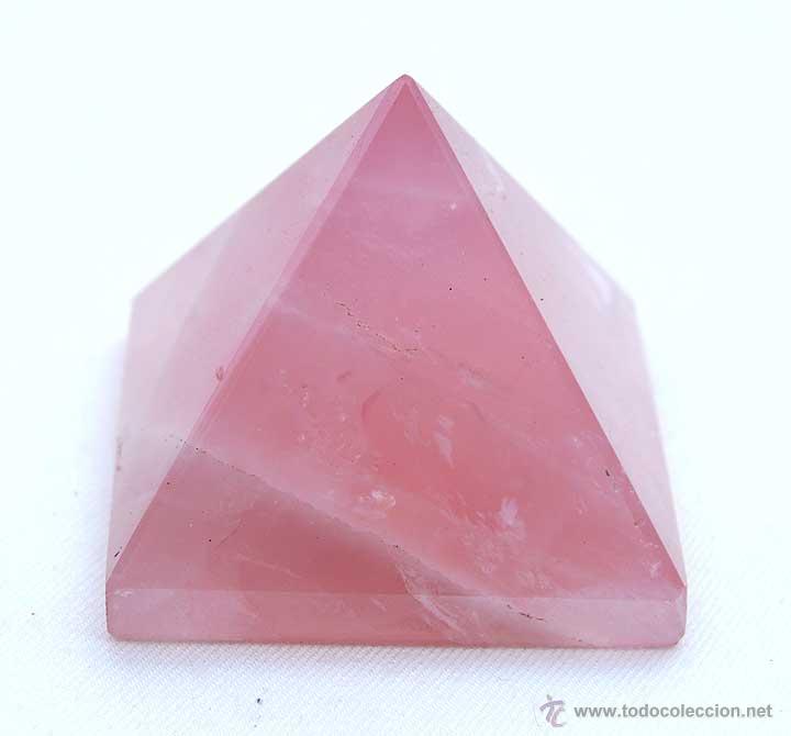 Coleccionismo de minerales: Pir&aacute;mide de Cuarzo Rosa 53 mm. de base - Foto 1
