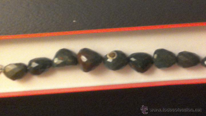 Coleccionismo de minerales: Pulsera de jaspe verde y plata - Foto 2