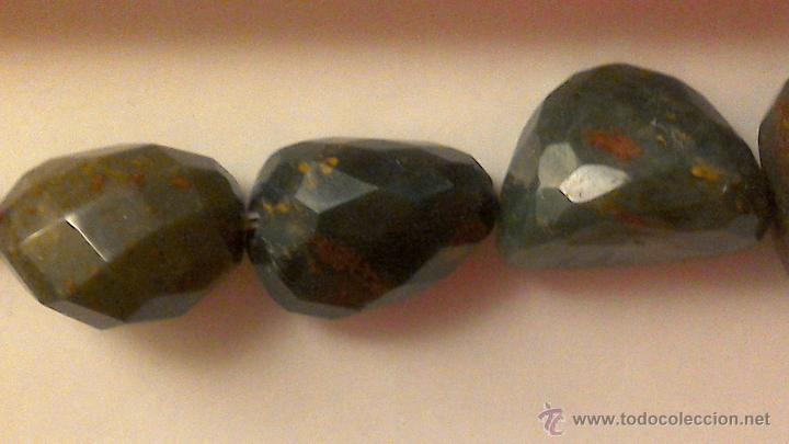 Coleccionismo de minerales: Pulsera de jaspe verde y plata - Foto 3
