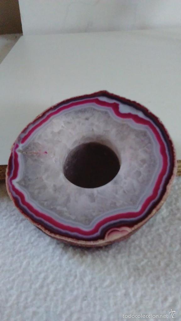 Coleccionismo de minerales: Corte de geoda de &aacute;gata - Foto 1