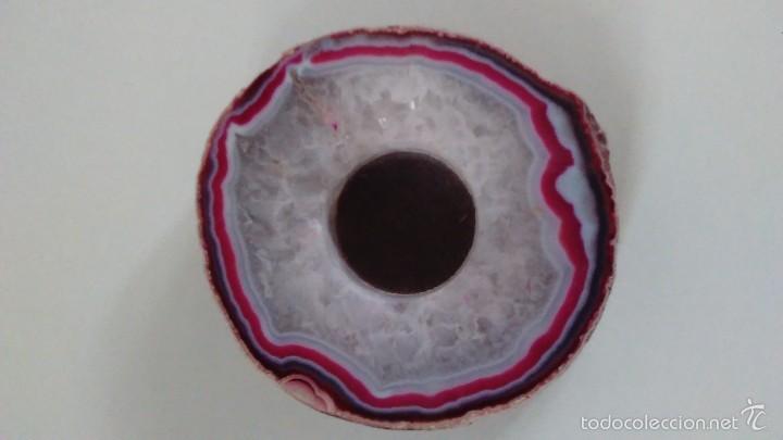 Coleccionismo de minerales: Corte de geoda de &aacute;gata - Foto 6
