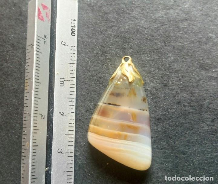 Coleccionismo de minerales: agata natural engarzada - Foto 1