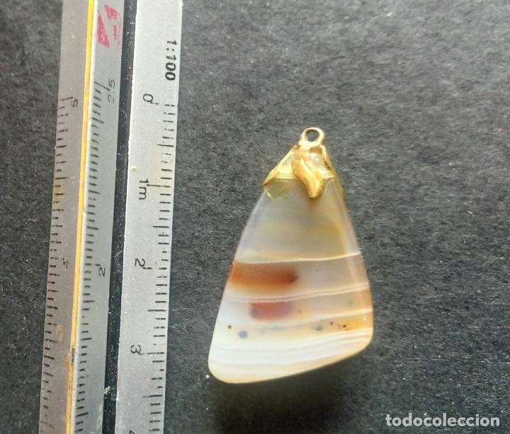 Coleccionismo de minerales: agata natural engarzada - Foto 2
