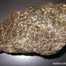 Coleccionismo de minerales: MINERAL PIRITA FOSILIZADA CON GRAN CARGA DE PUNTOS DORADOS PESO 104 GRAMOS
