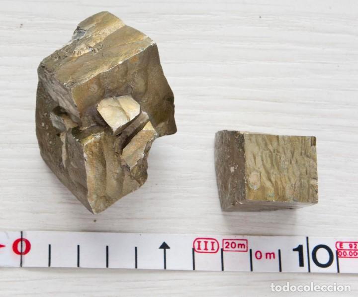 Coleccionismo de minerales: 2 cubos de pirita espa&ntilde;ola. - Foto 1