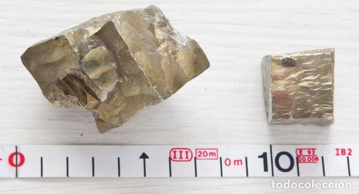 Coleccionismo de minerales: 2 cubos de pirita espa&ntilde;ola. - Foto 2