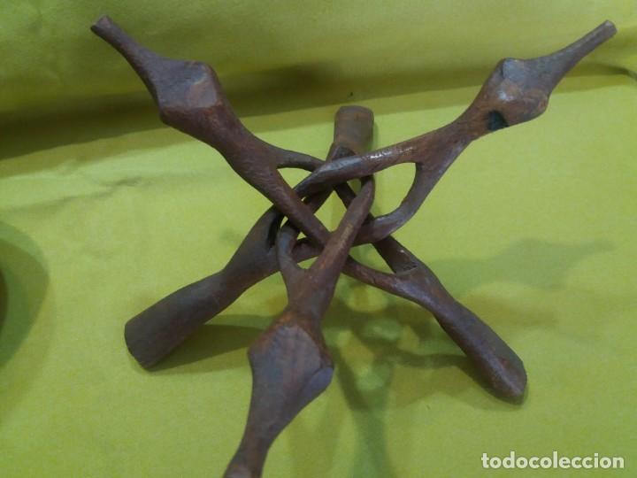 Coleccionismo de minerales: HUEVO &Oacute;NIX GRANDE CON BASE MADERA - Foto 3