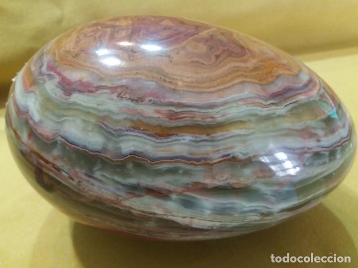 Coleccionismo de minerales: HUEVO &Oacute;NIX GRANDE CON BASE MADERA - Foto 6