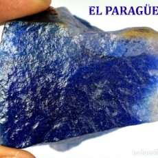 Coleccionismo de minerales: ZAFIRO AZUL EN BRUTO DE 280,60 KILATES CON CERTIFICADO AGI - MEDIDA 5,1 X 41 X 2,4 CENTIMETROS Nº6