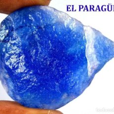 Coleccionismo de minerales: ZAFIRO AZUL EN BRUTO DE 140,35 KILATES CON CERTIFICADO AGI - MEDIDA 3,6 X 3,4 X 2,0 CENTIMETROS Nº7