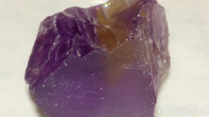 Pierre Ametrino De Bolivie - 2.80 Carats - Octogone Naturel Jaune Et Violet