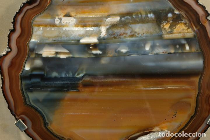 Coleccionismo de minerales: Piedra &aacute;gata enmarcada - Foto 2