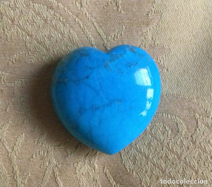 Coleccionismo de minerales: CORAZON DE CUARZO TURQUESA - Foto 3