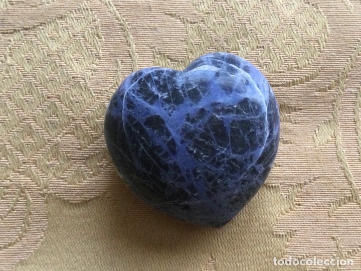 Coleccionismo de minerales: JASPE AZUL CON FORMA DE CORAZON - Foto 1