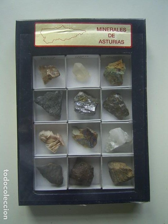 estuche coleccion 12 minerales de asturias - Compra venta en todocoleccion
