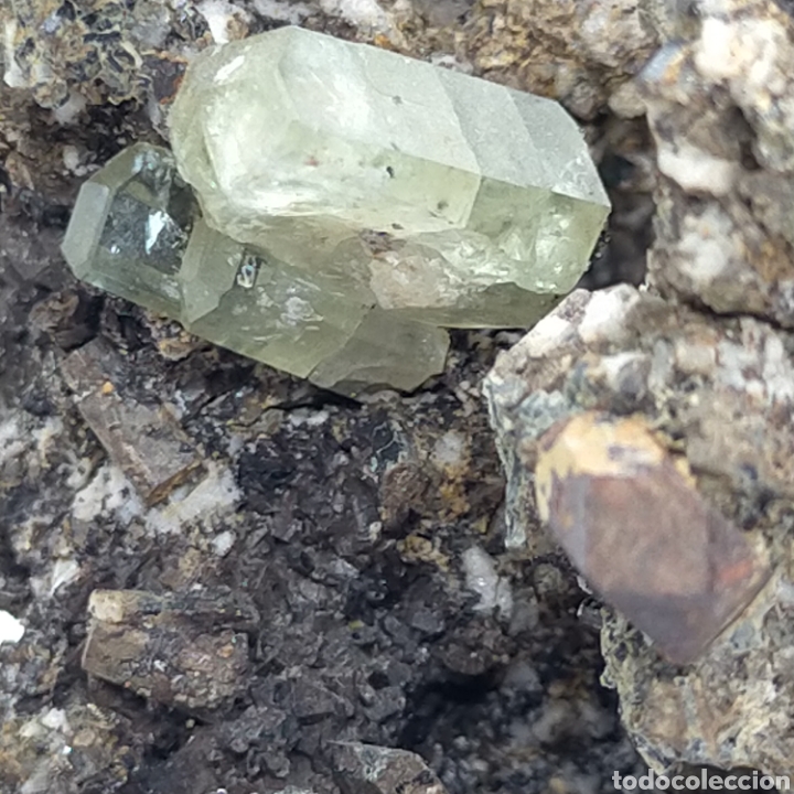 Coleccionismo de minerales: FLUORAPATITO+ PIRITA. Minera l - Foto 3
