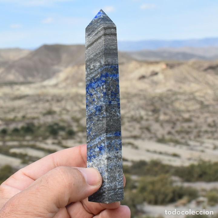 Coleccionismo de minerales: Punta Obelisco de Lapisl&aacute;zuli Pulido 13cm - Foto 2