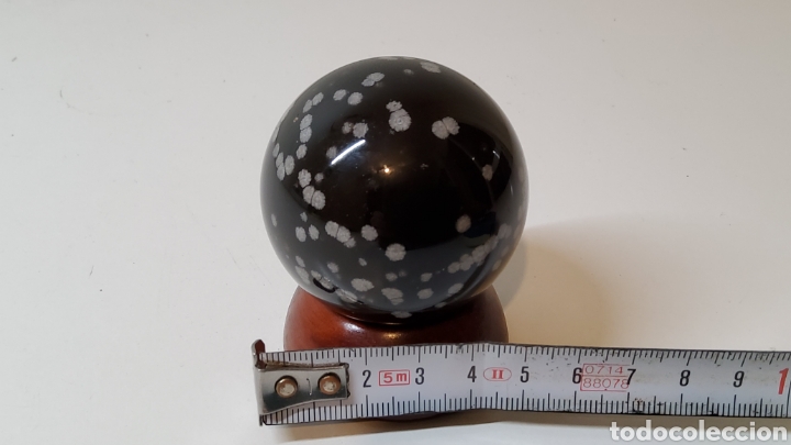 Coleccionismo de minerales: Esfera de obsidiana nevada - Foto 5