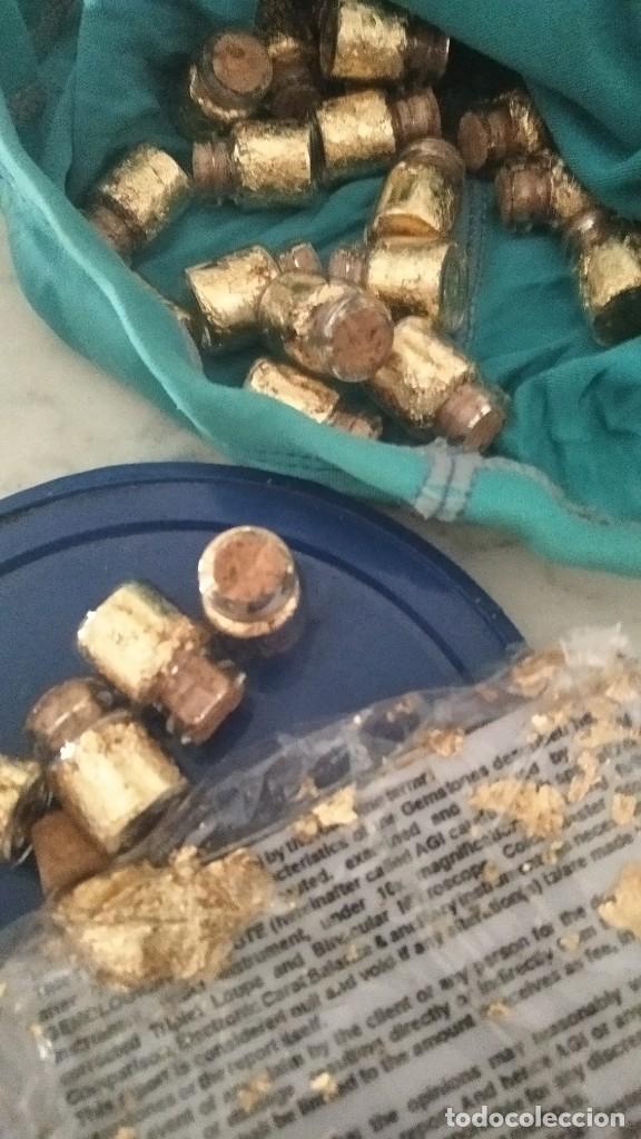Coleccionismo de minerales: frasco con laminas de oro - Foto 4