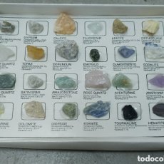 Coleccionismo de minerales: ANTIGUA MINI COLECCIÓN DE 24 PIEDRAS SEMI PRECIOSAS DE BRASIL. Lote 365947051
