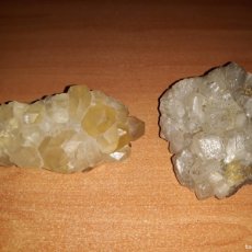 Coleccionismo de minerales: 2 PIEZAS DE CALCITA 1 DE ELLAS CON PIRITA ORIGEN VILLABONA, ASTURIAS. Lote 403430269