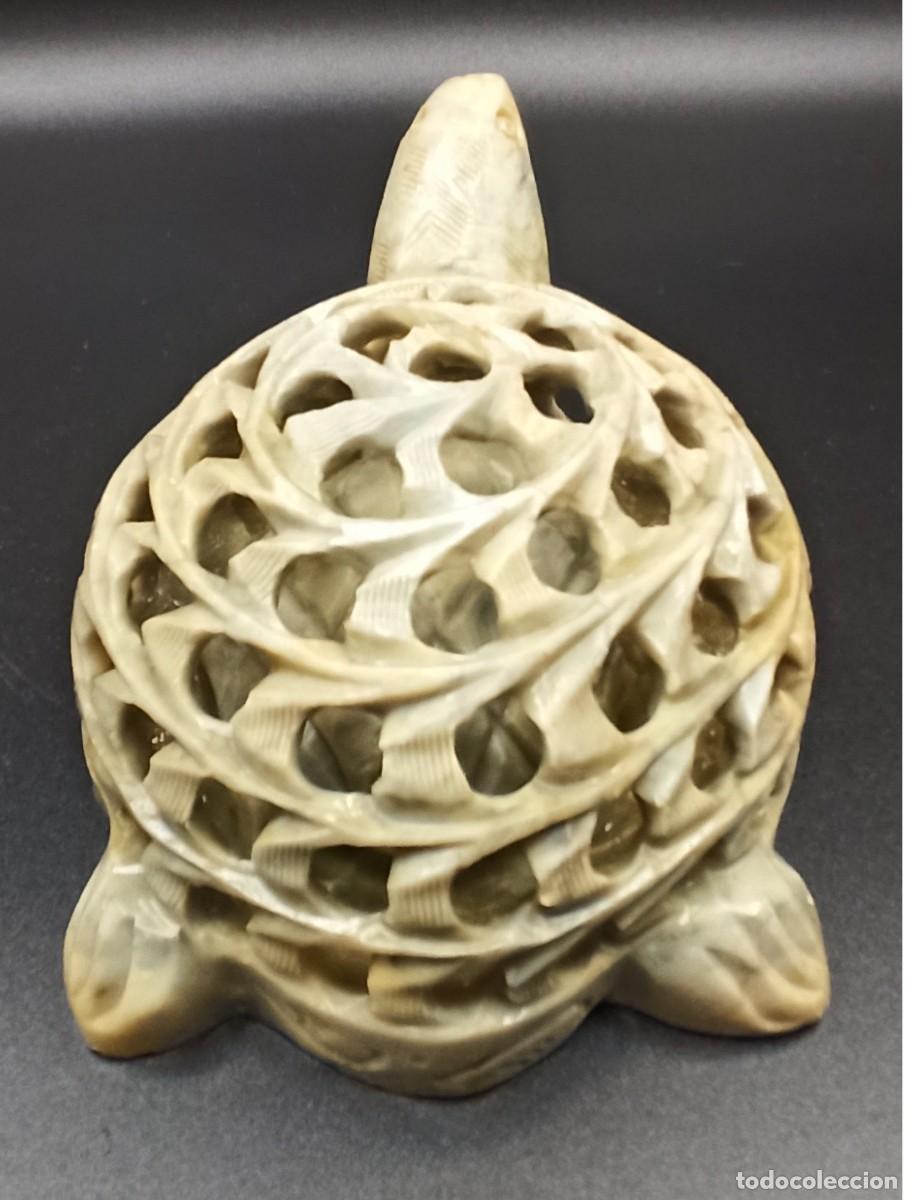 Coleccionismo de minerales: Tortuga Jasper calada tallada - Foto 4