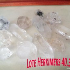 Coleccionismo de minerales: LOTE 40.3 GR DE DIAMANTES DE HERKIMER - CUARZO DE DOBLE TERMINACIÓN