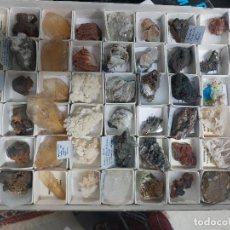 Coleccionismo de minerales: JML LOTE DE MINERALES VARIOS DE 4X4. ARAGONITO, YESO, CUARZO, BARITINA, SIDERITA, SANIDINA, VARIOS,