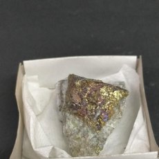 Coleccionismo de minerales: CALCOPIRITA - MINERAL . CAJA 6X6 CM