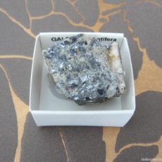 Collezionismo di minerali: MINERAL GALENA ARGENTIFERA MINERALES EN CAJA 4X4 CM