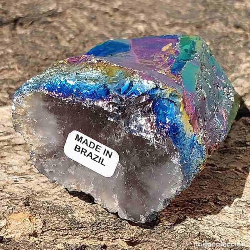 Coleccionismo de minerales: Punta de Cuarzo Titanio Arco&iacute;ris 6,2cm - Foto 3