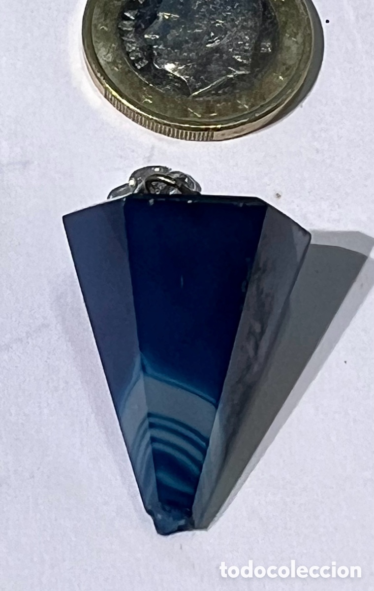 Coleccionismo de minerales: Pendulo. Cuarzo azul. - Foto 1