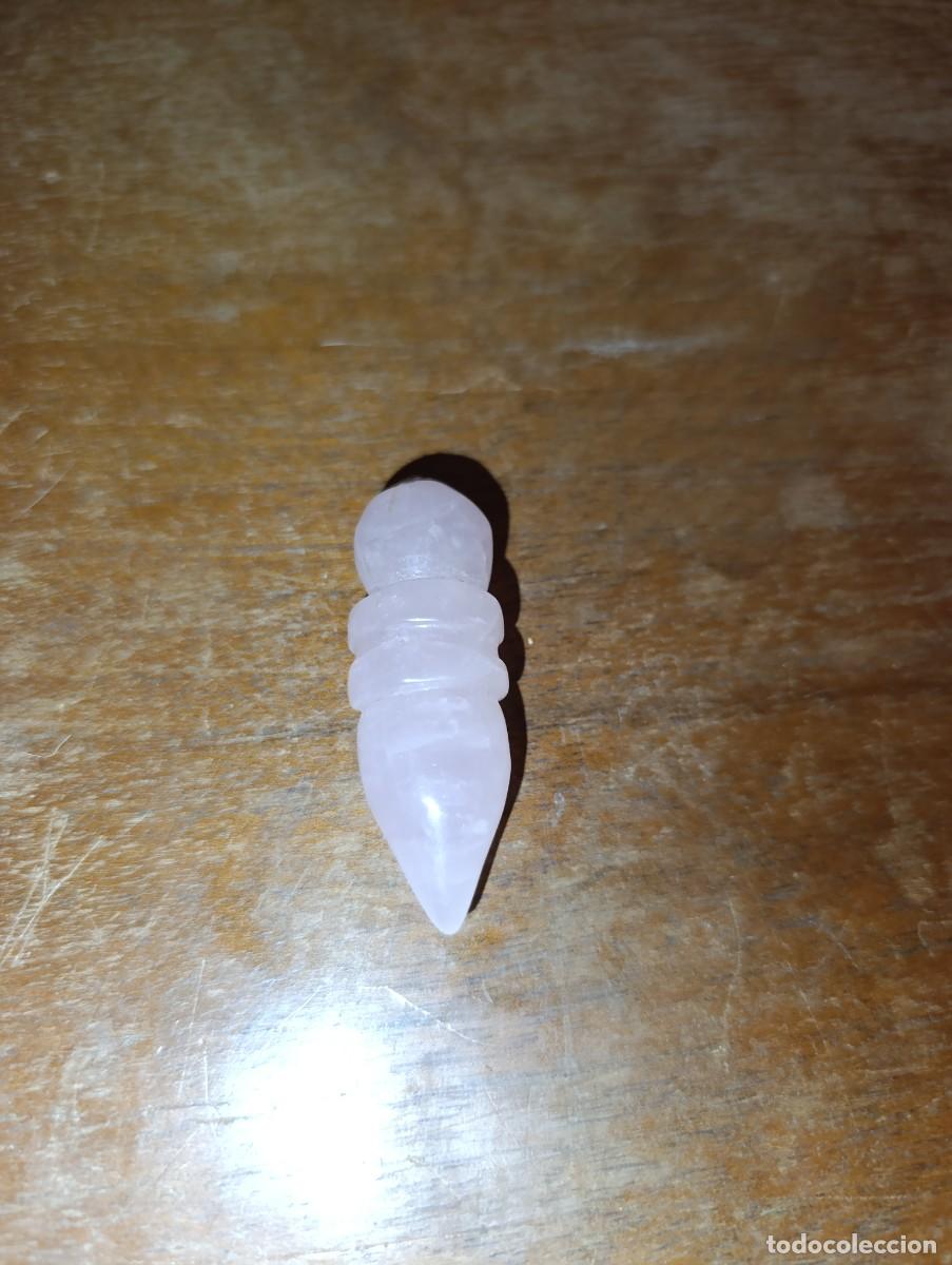 Coleccionismo de minerales: P&eacute;ndulo de cuarzo rosa - Foto 1
