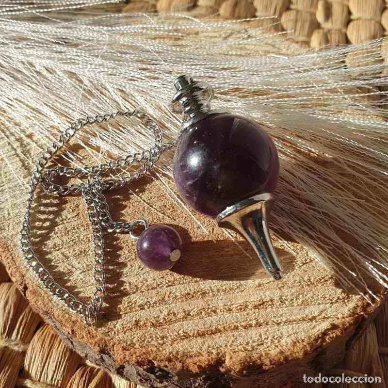 Coleccionismo de minerales: P&eacute;ndulo con Esfera de Amatista de 2cm - Foto 2