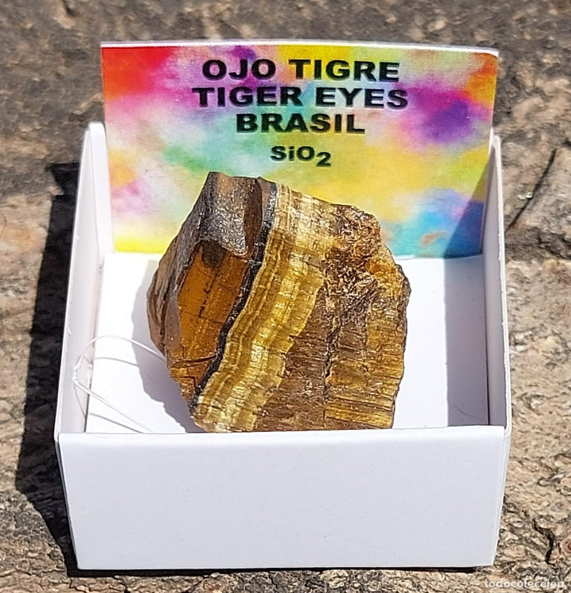 Coleccionismo de minerales: Ojo de Tigre de Brasil en Cajita de Colecci&oacute;n 4 x 4cm