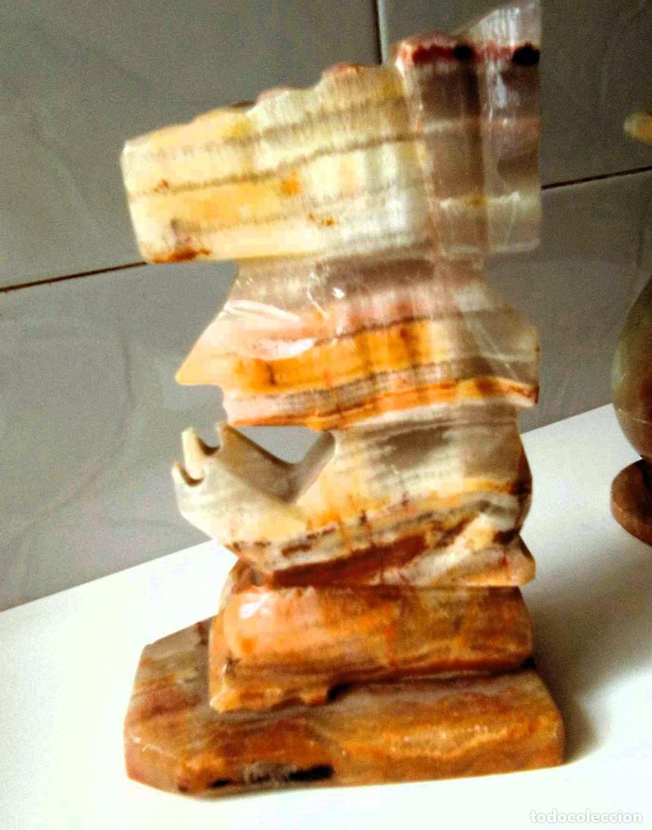 Coleccionismo de minerales: PIEZA ONIX,SILUETA DE AZTECA - Foto 5