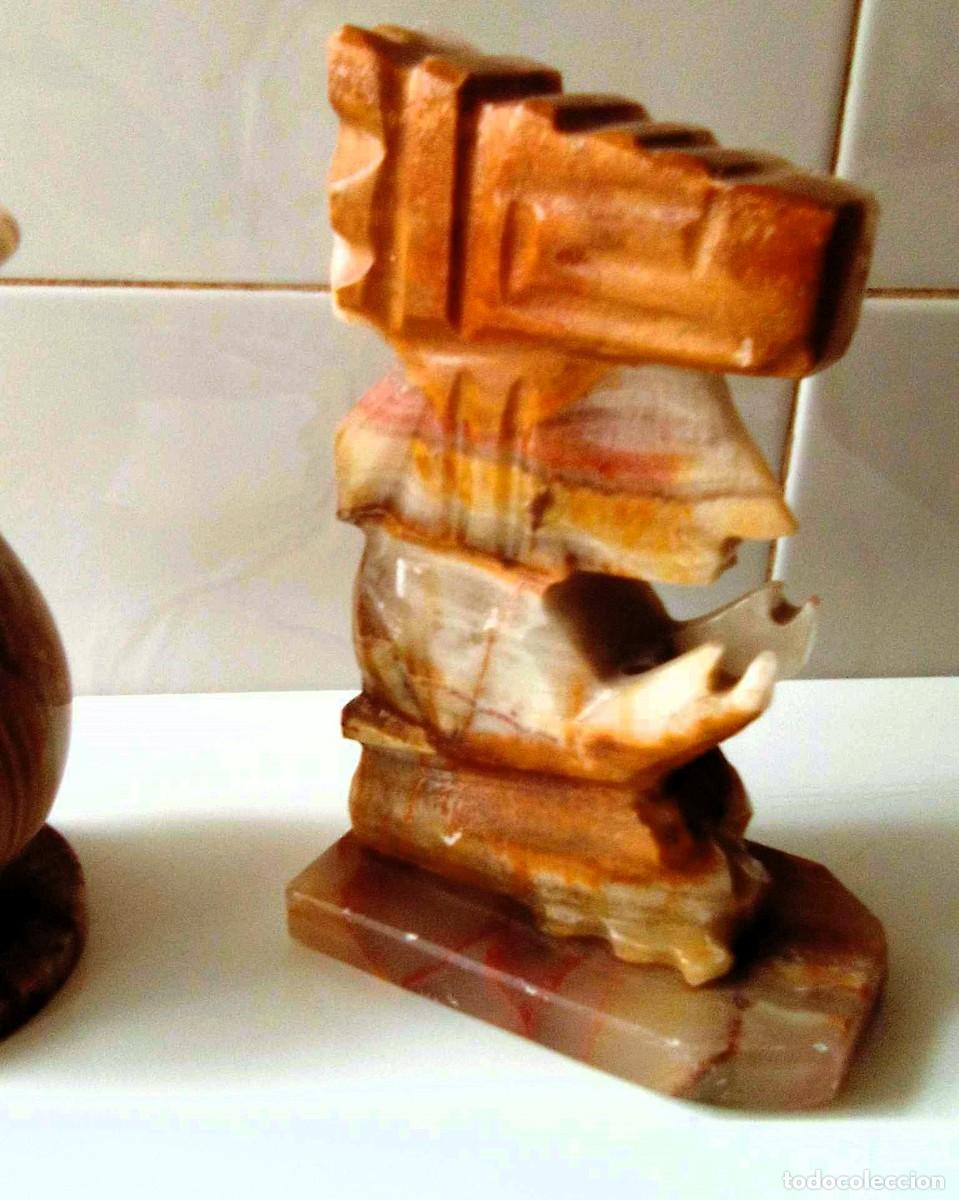 Coleccionismo de minerales: PIEZA ONIX,SILUETA DE AZTECA - Foto 6