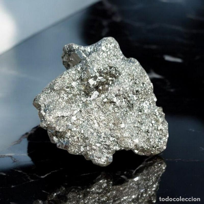 Coleccionismo de minerales: Drusa de Pirita de Per&uacute; 6,9 cm 240 g - Foto 5