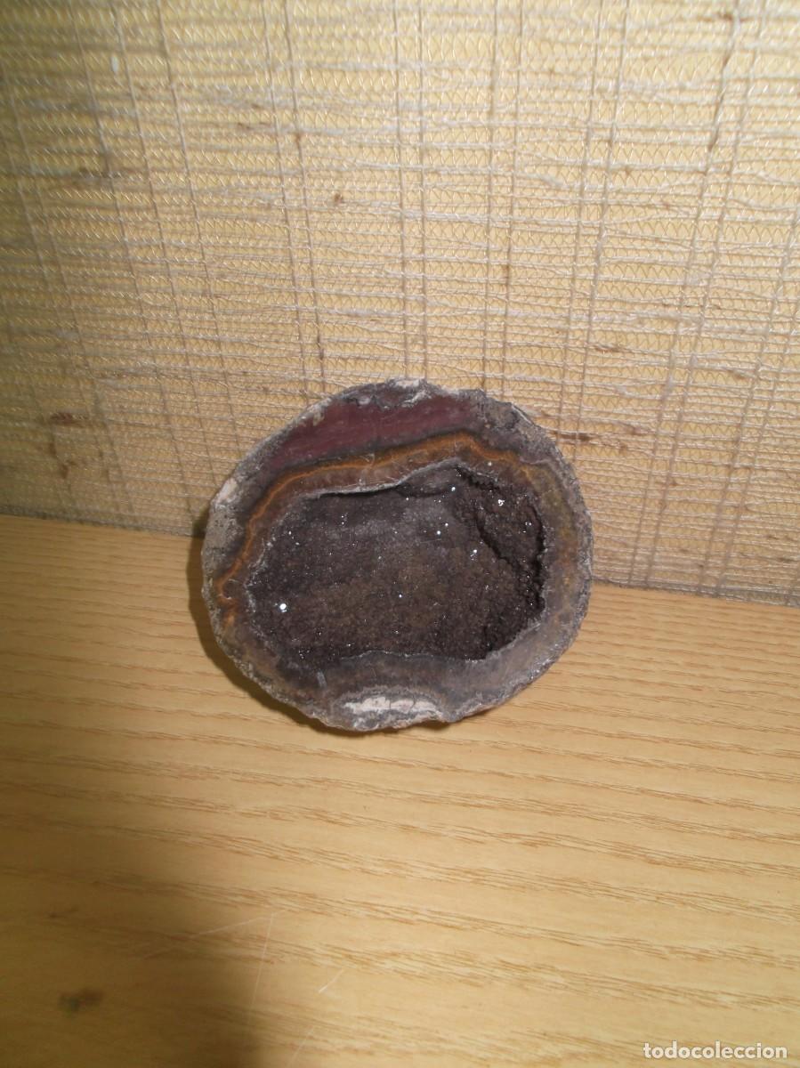 Coleccionismo de minerales: Geoda de &Aacute;gata tonos marrones - Foto 1