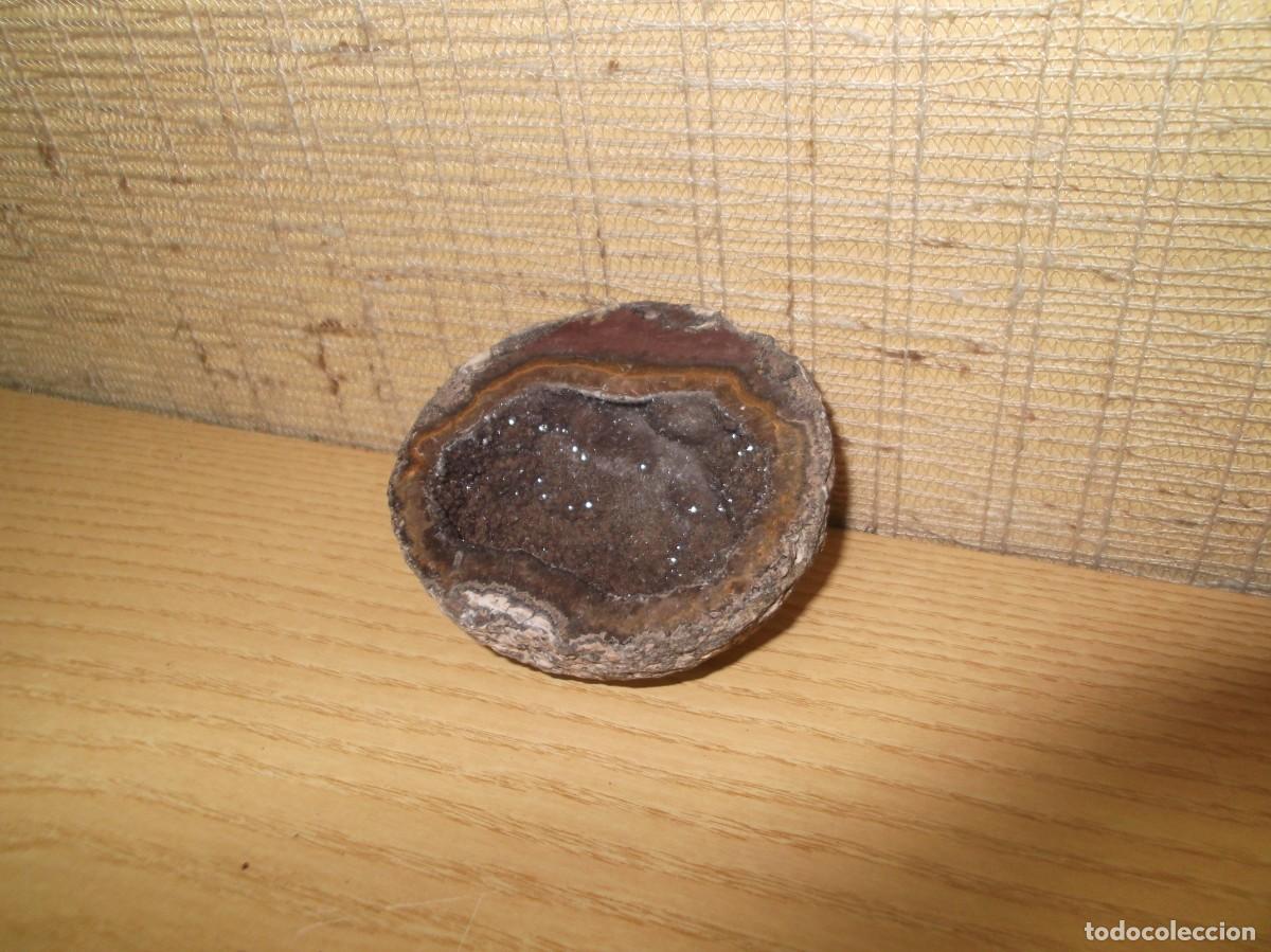 Coleccionismo de minerales: Geoda de &Aacute;gata tonos marrones - Foto 2