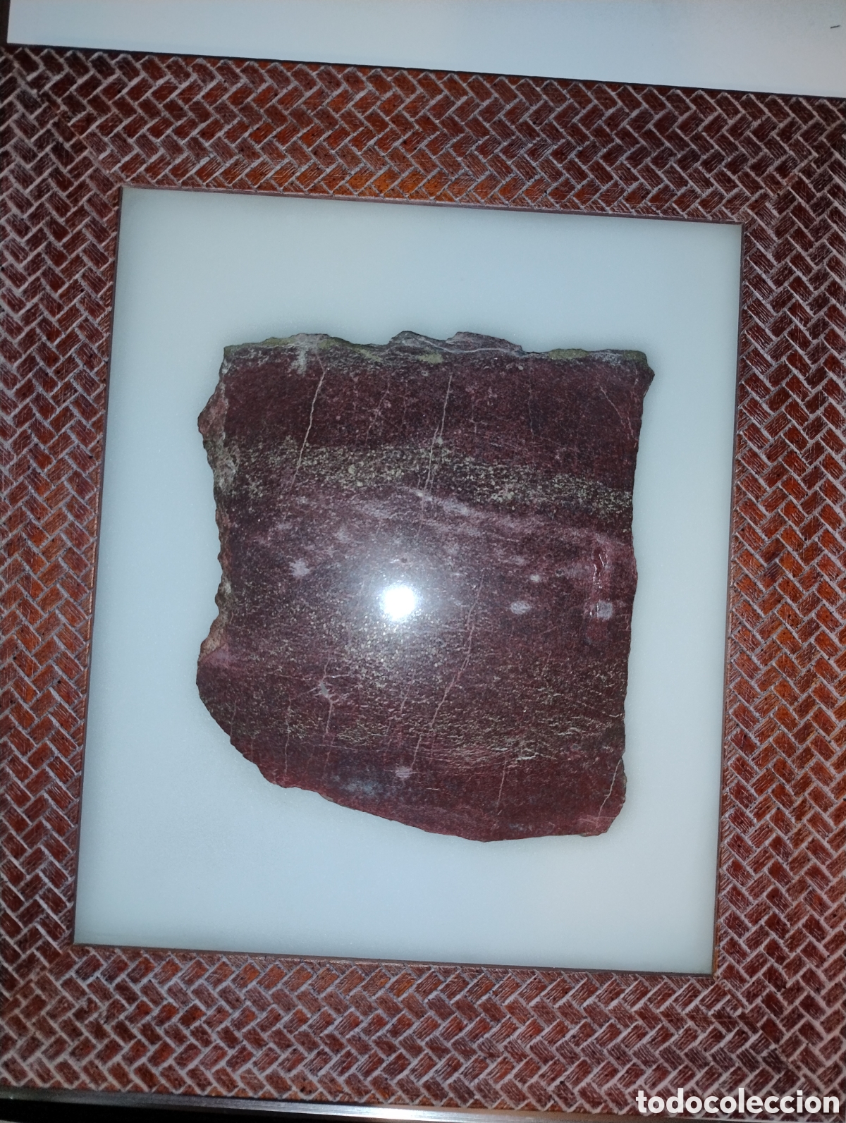 Coleccionismo de minerales: Placa original de cinabrio - Foto 1