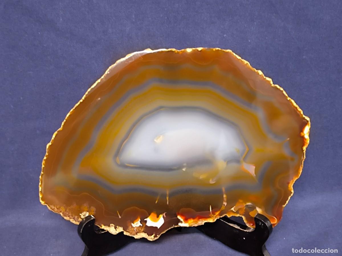 Coleccionismo de minerales: PLACA MINERAL REALIZADA EN AGATA - Foto 7